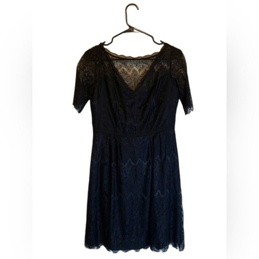 Nine West Lace Mini Dress Cocktail Whimsigoth Dark Romantic Black Size 8